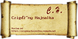 Czigány Hajnalka névjegykártya