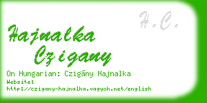 hajnalka czigany business card