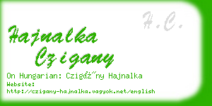 hajnalka czigany business card